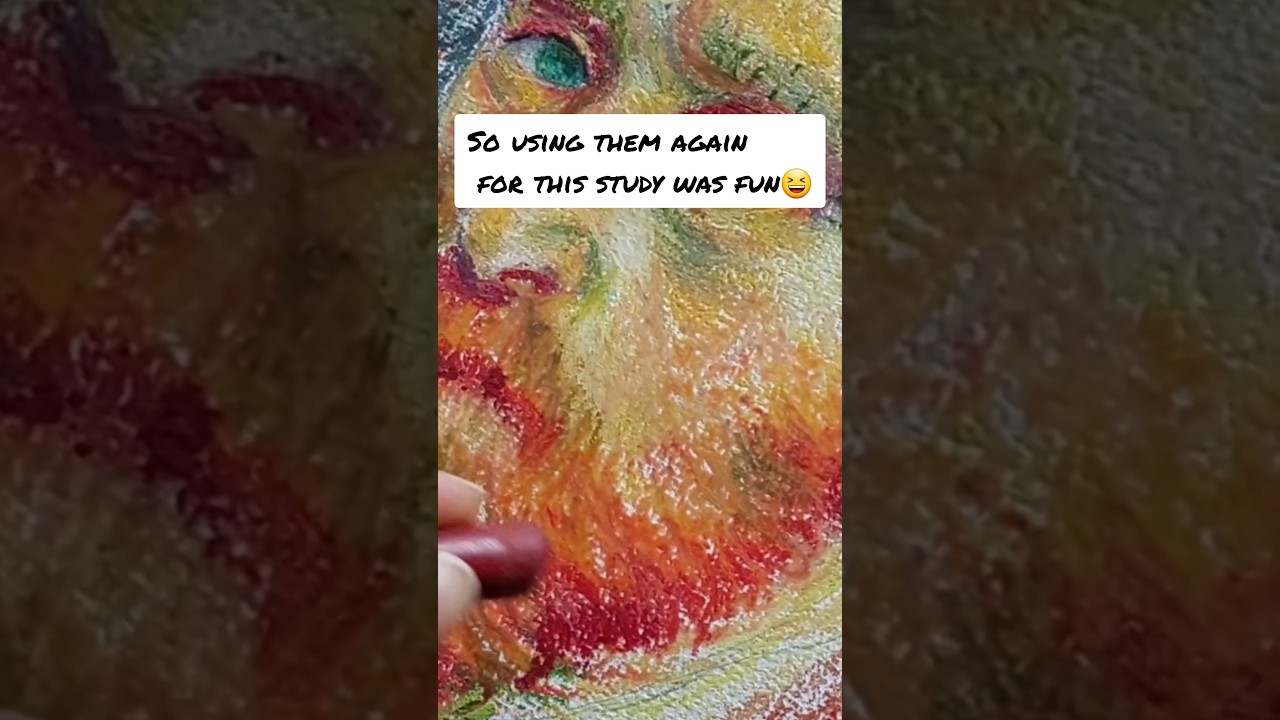 Vincent Van Gogh portrait study | Camelin oil pastels #shorts #oilpastel #drawing